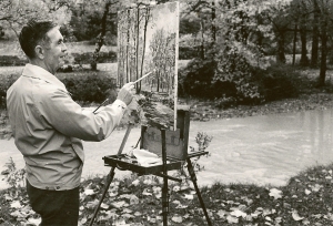 Jan Komski at work.